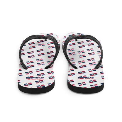 All-Over Emoji República Dominicana Flag Flip-Flops  - 2020 - DominicanGirlfriend.com - Frases Dominicanas - República Dominicana Lifestyle Graphic T-Shirts Streetwear & Accessories - New York - Bronx - Washington Heights - Miami - Florida - Boca Chica - USA - Dominican Clothing