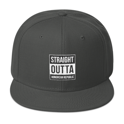 Straight Outta Dominican Republic Snapback  - 2020 - DominicanGirlfriend.com - Frases Dominicanas - República Dominicana Lifestyle Graphic T-Shirts Streetwear & Accessories - New York - Bronx - Washington Heights - Miami - Florida - Boca Chica - USA - Dominican Clothing