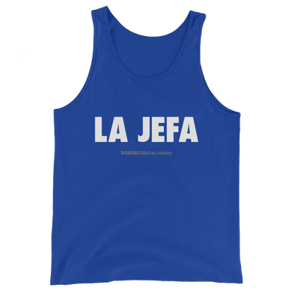 La Jefa Tank Top  - 2020 - DominicanGirlfriend.com - Frases Dominicanas - República Dominicana Lifestyle Graphic T-Shirts Streetwear & Accessories - New York - Bronx - Washington Heights - Miami - Florida - Boca Chica - USA - Dominican Clothing