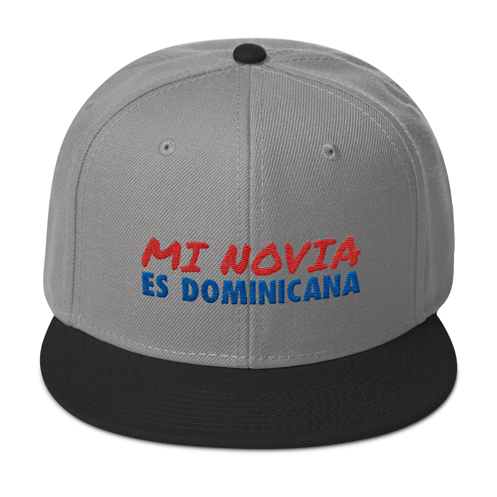 Mi Novia Es Dominicana Snapback Hat  - 2020 - DominicanGirlfriend.com - Frases Dominicanas - República Dominicana Lifestyle Graphic T-Shirts Streetwear & Accessories - New York - Bronx - Washington Heights - Miami - Florida - Boca Chica - USA - Dominican Clothing