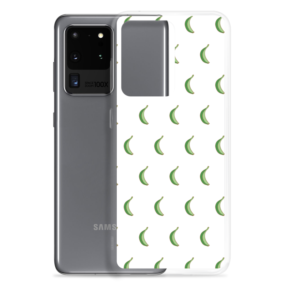Platano All-Over Samsung Case (White)  - 2020 - DominicanGirlfriend.com - Frases Dominicanas - República Dominicana Lifestyle Graphic T-Shirts Streetwear & Accessories - New York - Bronx - Washington Heights - Miami - Florida - Boca Chica - USA - Dominican Clothing