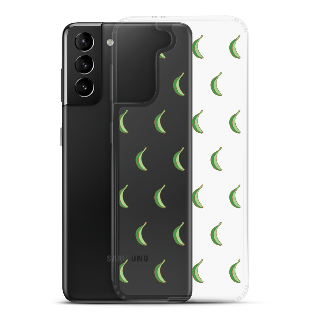 Platano All-Over Samsung Case (Transparent)  - 2020 - DominicanGirlfriend.com - Frases Dominicanas - República Dominicana Lifestyle Graphic T-Shirts Streetwear & Accessories - New York - Bronx - Washington Heights - Miami - Florida - Boca Chica - USA - Dominican Clothing