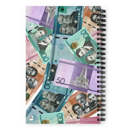 Dominican Pesos Spiral Notebook  - 2020 - DominicanGirlfriend.com - Frases Dominicanas - República Dominicana Lifestyle Graphic T-Shirts Streetwear & Accessories - New York - Bronx - Washington Heights - Miami - Florida - Boca Chica - USA - Dominican Clothing