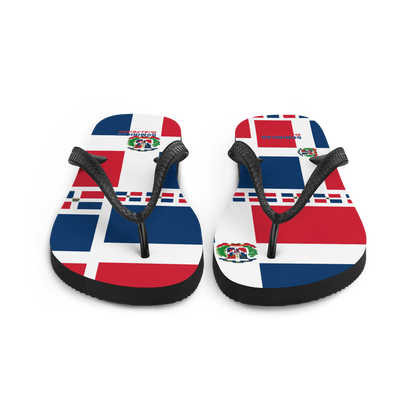 Dominican Republic Flag All-Over Collage Flip-Flops  - 2020 - DominicanGirlfriend.com - Frases Dominicanas - República Dominicana Lifestyle Graphic T-Shirts Streetwear & Accessories - New York - Bronx - Washington Heights - Miami - Florida - Boca Chica - USA - Dominican Clothing