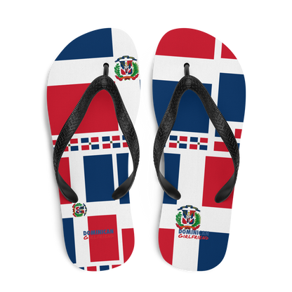 Dominican Republic Flag All-Over Collage Flip-Flops  - 2020 - DominicanGirlfriend.com - Frases Dominicanas - República Dominicana Lifestyle Graphic T-Shirts Streetwear & Accessories - New York - Bronx - Washington Heights - Miami - Florida - Boca Chica - USA - Dominican Clothing