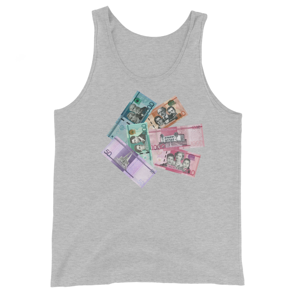 Dominican Pesos Unisex Tank Top  - 2020 - DominicanGirlfriend.com - Frases Dominicanas - República Dominicana Lifestyle Graphic T-Shirts Streetwear & Accessories - New York - Bronx - Washington Heights - Miami - Florida - Boca Chica - USA - Dominican Clothing