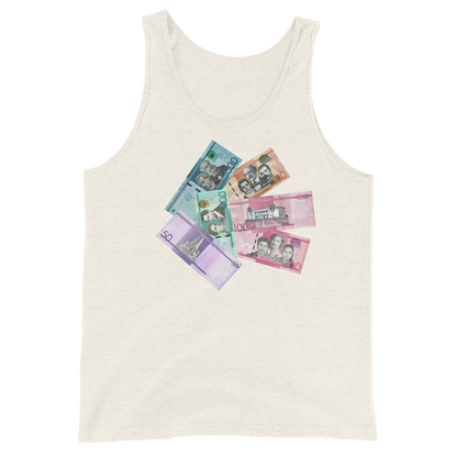 Dominican Pesos Unisex Tank Top  - 2020 - DominicanGirlfriend.com - Frases Dominicanas - República Dominicana Lifestyle Graphic T-Shirts Streetwear & Accessories - New York - Bronx - Washington Heights - Miami - Florida - Boca Chica - USA - Dominican Clothing