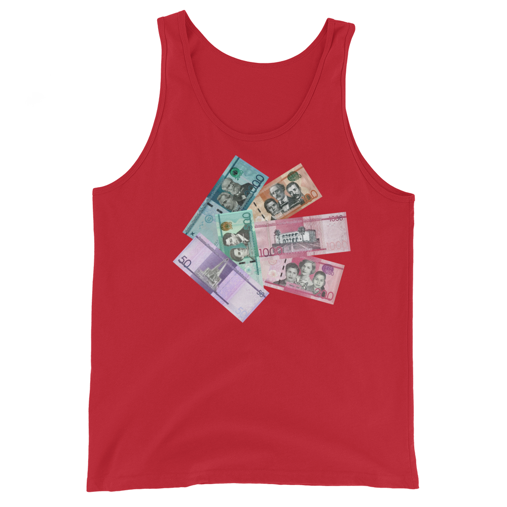 Dominican Pesos Unisex Tank Top  - 2020 - DominicanGirlfriend.com - Frases Dominicanas - República Dominicana Lifestyle Graphic T-Shirts Streetwear & Accessories - New York - Bronx - Washington Heights - Miami - Florida - Boca Chica - USA - Dominican Clothing