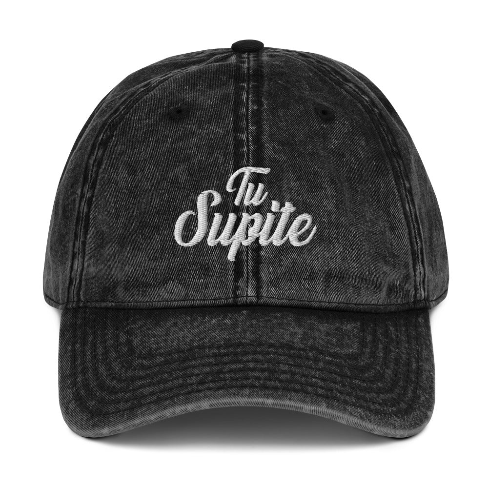 Tu Supite Vintage Cotton Dad Hat  - 2020 - DominicanGirlfriend.com - Frases Dominicanas - República Dominicana Lifestyle Graphic T-Shirts Streetwear & Accessories - New York - Bronx - Washington Heights - Miami - Florida - Boca Chica - USA - Dominican Clothing