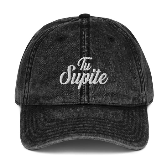 Tu Supite Vintage Cotton Dad Hat  - 2020 - DominicanGirlfriend.com - Frases Dominicanas - República Dominicana Lifestyle Graphic T-Shirts Streetwear & Accessories - New York - Bronx - Washington Heights - Miami - Florida - Boca Chica - USA - Dominican Clothing
