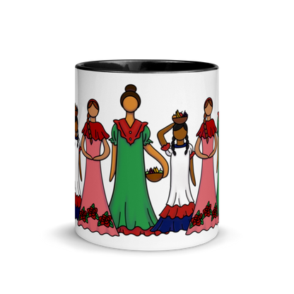 Dominican Faceless Dolls Mug with Color Inside  - 2020 - DominicanGirlfriend.com - Frases Dominicanas - República Dominicana Lifestyle Graphic T-Shirts Streetwear & Accessories - New York - Bronx - Washington Heights - Miami - Florida - Boca Chica - USA - Dominican Clothing