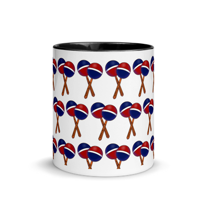 Maracas Dominicana Mug with Color Inside  - 2020 - DominicanGirlfriend.com - Frases Dominicanas - República Dominicana Lifestyle Graphic T-Shirts Streetwear & Accessories - New York - Bronx - Washington Heights - Miami - Florida - Boca Chica - USA - Dominican Clothing