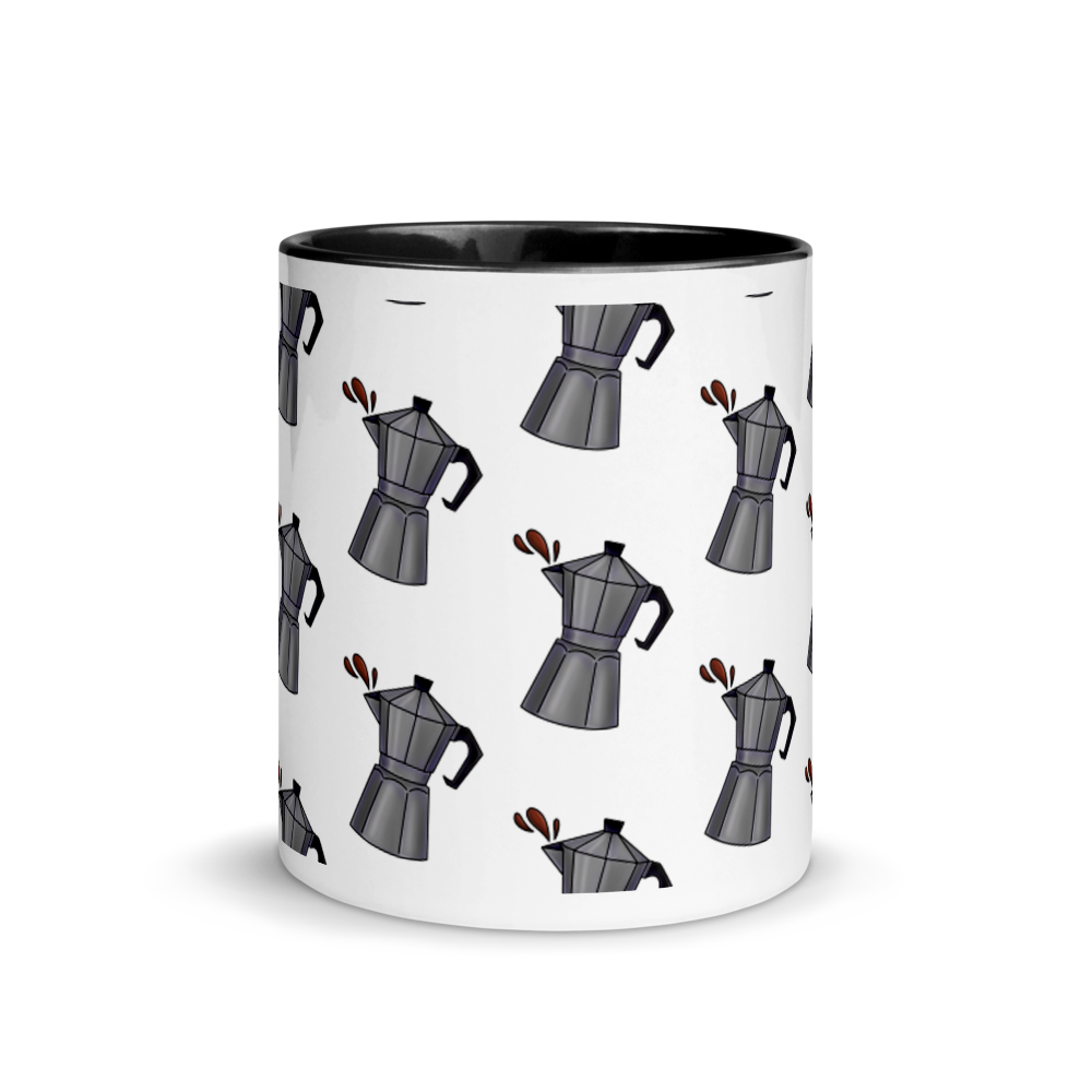 Cafetera Mug with Color Inside  - 2020 - DominicanGirlfriend.com - Frases Dominicanas - República Dominicana Lifestyle Graphic T-Shirts Streetwear & Accessories - New York - Bronx - Washington Heights - Miami - Florida - Boca Chica - USA - Dominican Clothing