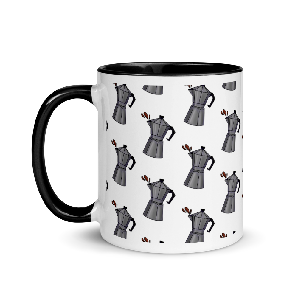 Cafetera Mug with Color Inside  - 2020 - DominicanGirlfriend.com - Frases Dominicanas - República Dominicana Lifestyle Graphic T-Shirts Streetwear & Accessories - New York - Bronx - Washington Heights - Miami - Florida - Boca Chica - USA - Dominican Clothing