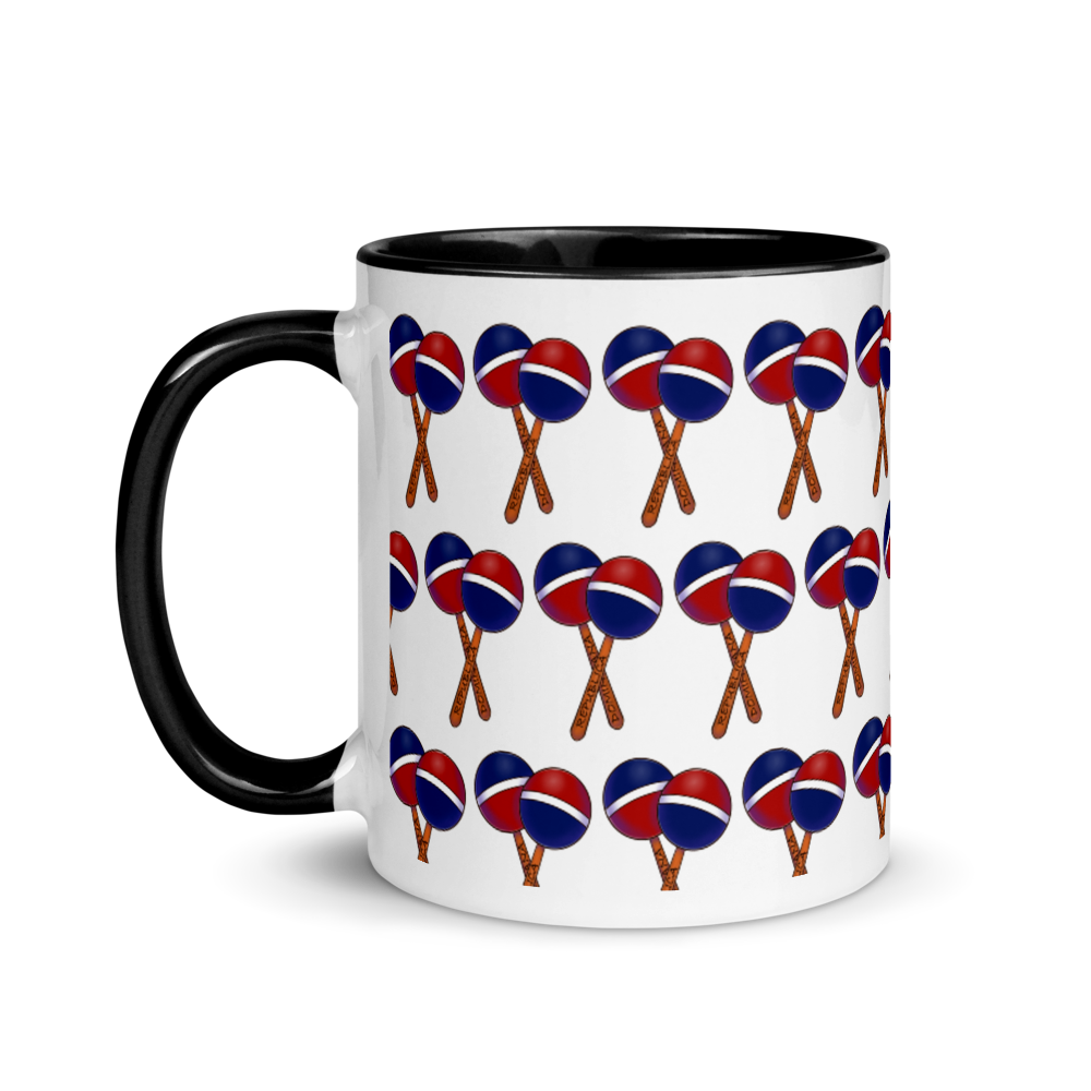Maracas Dominicana Mug with Color Inside  - 2020 - DominicanGirlfriend.com - Frases Dominicanas - República Dominicana Lifestyle Graphic T-Shirts Streetwear & Accessories - New York - Bronx - Washington Heights - Miami - Florida - Boca Chica - USA - Dominican Clothing