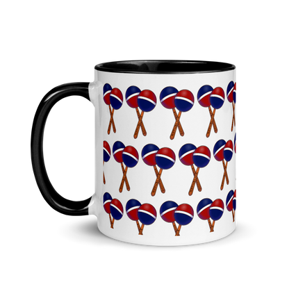 Maracas Dominicana Mug with Color Inside  - 2020 - DominicanGirlfriend.com - Frases Dominicanas - República Dominicana Lifestyle Graphic T-Shirts Streetwear & Accessories - New York - Bronx - Washington Heights - Miami - Florida - Boca Chica - USA - Dominican Clothing