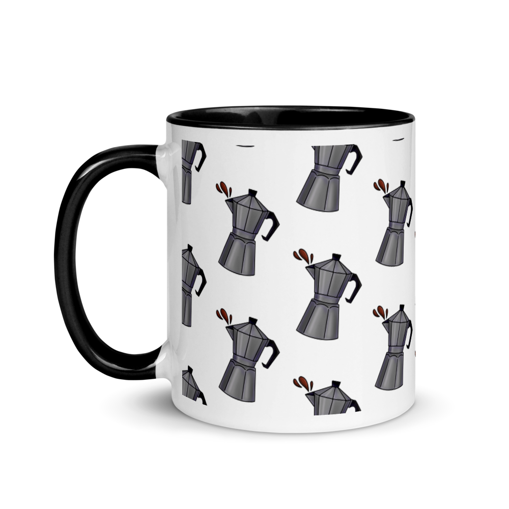 Cafetera Mug with Color Inside  - 2020 - DominicanGirlfriend.com - Frases Dominicanas - República Dominicana Lifestyle Graphic T-Shirts Streetwear & Accessories - New York - Bronx - Washington Heights - Miami - Florida - Boca Chica - USA - Dominican Clothing