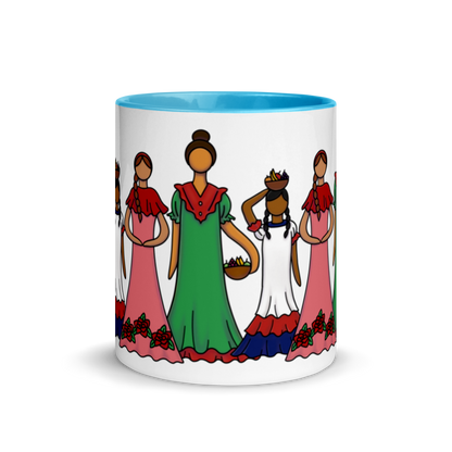 Dominican Faceless Dolls Mug with Color Inside  - 2020 - DominicanGirlfriend.com - Frases Dominicanas - República Dominicana Lifestyle Graphic T-Shirts Streetwear & Accessories - New York - Bronx - Washington Heights - Miami - Florida - Boca Chica - USA - Dominican Clothing