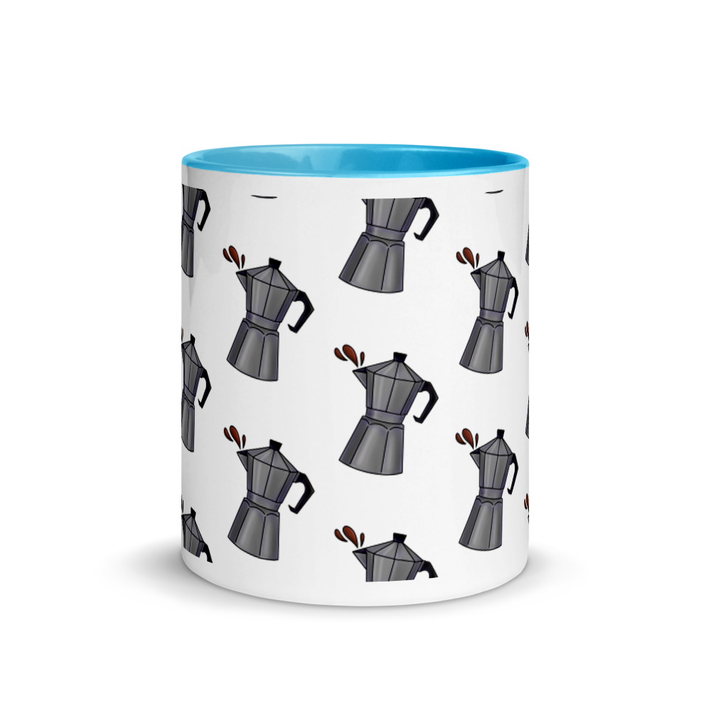 Cafetera Mug with Color Inside  - 2020 - DominicanGirlfriend.com - Frases Dominicanas - República Dominicana Lifestyle Graphic T-Shirts Streetwear & Accessories - New York - Bronx - Washington Heights - Miami - Florida - Boca Chica - USA - Dominican Clothing