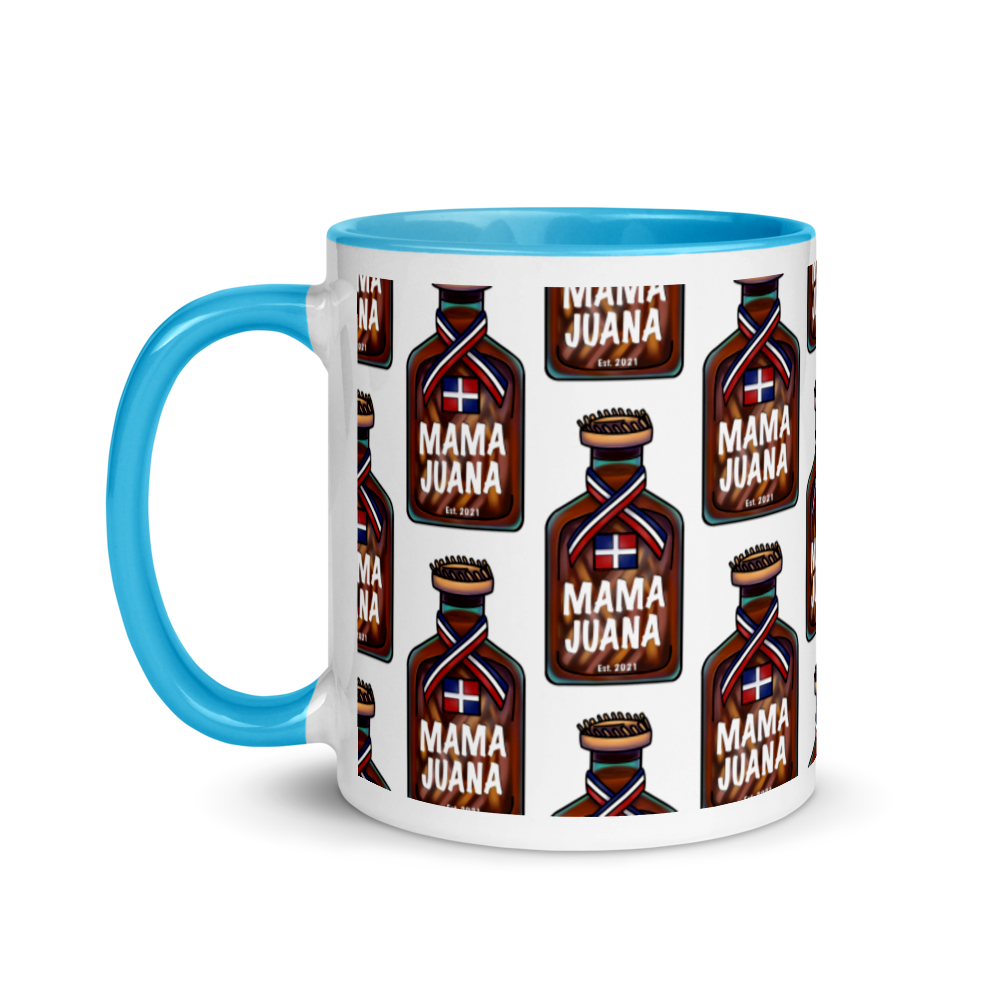 Mama Juana Dominicana Mug with Color Inside  - 2020 - DominicanGirlfriend.com - Frases Dominicanas - República Dominicana Lifestyle Graphic T-Shirts Streetwear & Accessories - New York - Bronx - Washington Heights - Miami - Florida - Boca Chica - USA - Dominican Clothing