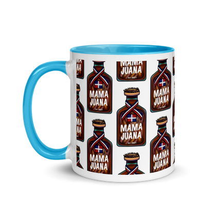 Mama Juana Dominicana Mug with Color Inside  - 2020 - DominicanGirlfriend.com - Frases Dominicanas - República Dominicana Lifestyle Graphic T-Shirts Streetwear & Accessories - New York - Bronx - Washington Heights - Miami - Florida - Boca Chica - USA - Dominican Clothing