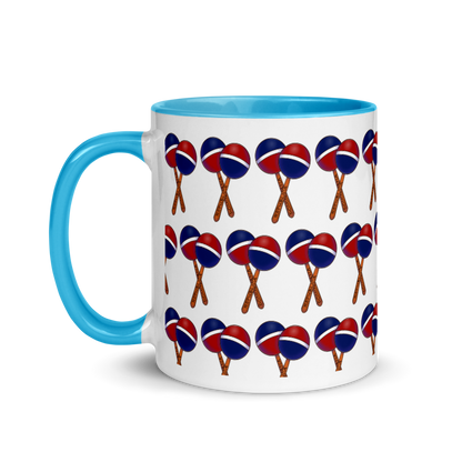 Maracas Dominicana Mug with Color Inside  - 2020 - DominicanGirlfriend.com - Frases Dominicanas - República Dominicana Lifestyle Graphic T-Shirts Streetwear & Accessories - New York - Bronx - Washington Heights - Miami - Florida - Boca Chica - USA - Dominican Clothing