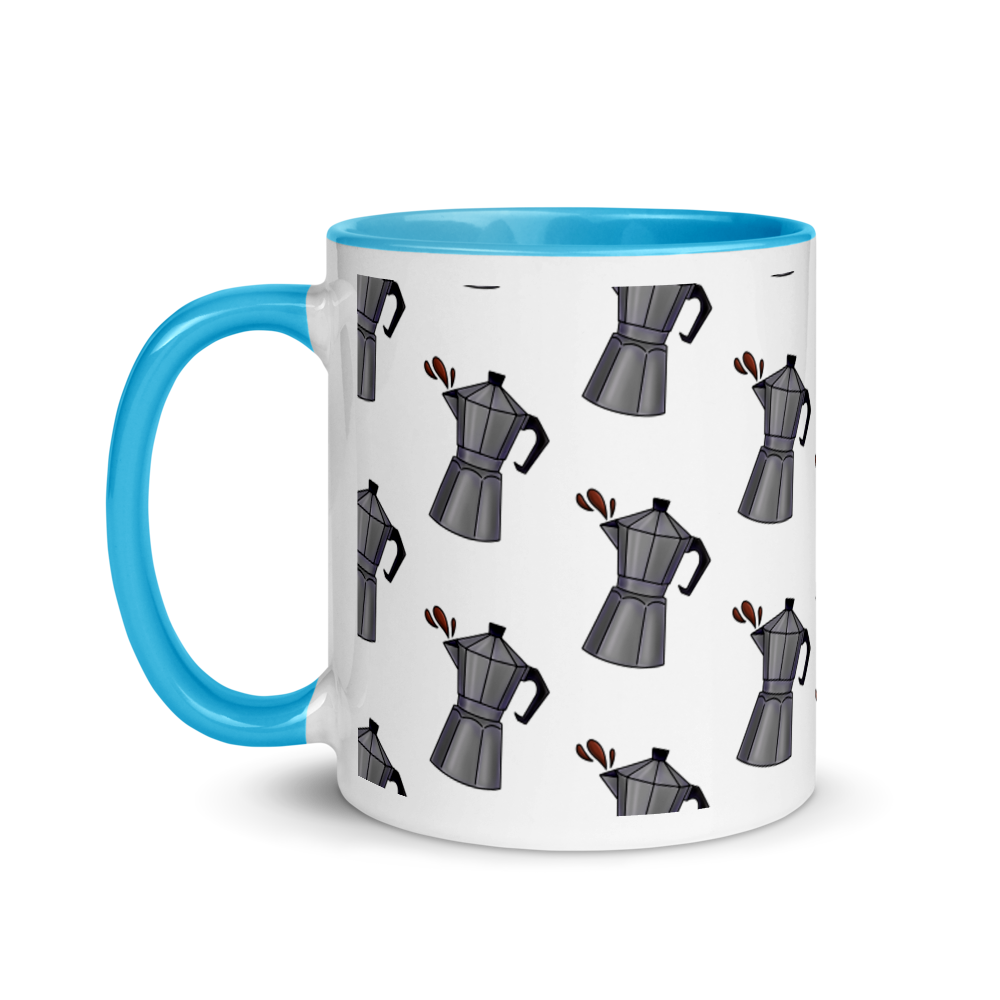 Cafetera Mug with Color Inside  - 2020 - DominicanGirlfriend.com - Frases Dominicanas - República Dominicana Lifestyle Graphic T-Shirts Streetwear & Accessories - New York - Bronx - Washington Heights - Miami - Florida - Boca Chica - USA - Dominican Clothing