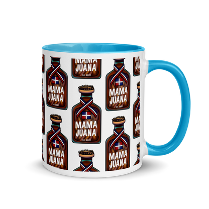 Mama Juana Dominicana Mug with Color Inside  - 2020 - DominicanGirlfriend.com - Frases Dominicanas - República Dominicana Lifestyle Graphic T-Shirts Streetwear & Accessories - New York - Bronx - Washington Heights - Miami - Florida - Boca Chica - USA - Dominican Clothing