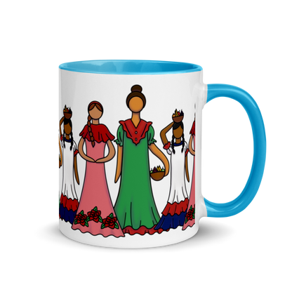 Dominican Faceless Dolls Mug with Color Inside  - 2020 - DominicanGirlfriend.com - Frases Dominicanas - República Dominicana Lifestyle Graphic T-Shirts Streetwear & Accessories - New York - Bronx - Washington Heights - Miami - Florida - Boca Chica - USA - Dominican Clothing