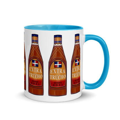 Extra Trucho Dominican Rum Mug with Color Inside  - 2020 - DominicanGirlfriend.com - Frases Dominicanas - República Dominicana Lifestyle Graphic T-Shirts Streetwear & Accessories - New York - Bronx - Washington Heights - Miami - Florida - Boca Chica - USA - Dominican Clothing