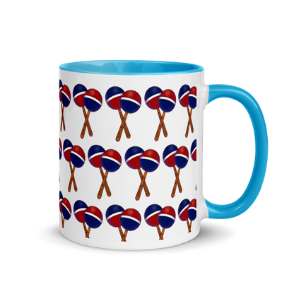 Maracas Dominicana Mug with Color Inside  - 2020 - DominicanGirlfriend.com - Frases Dominicanas - República Dominicana Lifestyle Graphic T-Shirts Streetwear & Accessories - New York - Bronx - Washington Heights - Miami - Florida - Boca Chica - USA - Dominican Clothing