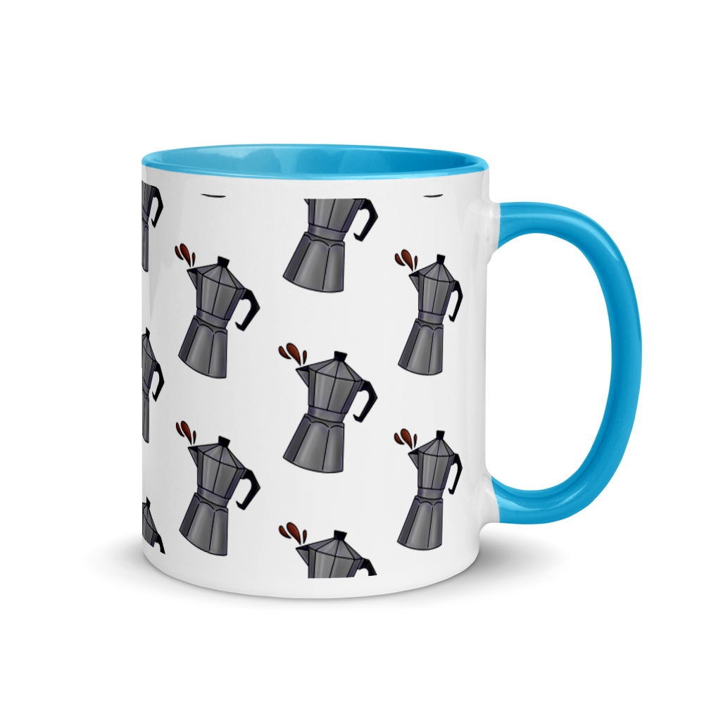 Cafetera Mug with Color Inside  - 2020 - DominicanGirlfriend.com - Frases Dominicanas - República Dominicana Lifestyle Graphic T-Shirts Streetwear & Accessories - New York - Bronx - Washington Heights - Miami - Florida - Boca Chica - USA - Dominican Clothing