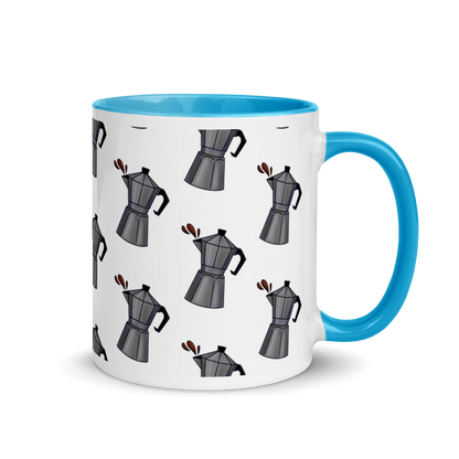 Cafetera Mug with Color Inside  - 2020 - DominicanGirlfriend.com - Frases Dominicanas - República Dominicana Lifestyle Graphic T-Shirts Streetwear & Accessories - New York - Bronx - Washington Heights - Miami - Florida - Boca Chica - USA - Dominican Clothing