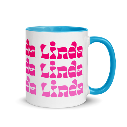 Linda Mug with Color Inside  - 2020 - DominicanGirlfriend.com - Frases Dominicanas - República Dominicana Lifestyle Graphic T-Shirts Streetwear & Accessories - New York - Bronx - Washington Heights - Miami - Florida - Boca Chica - USA - Dominican Clothing