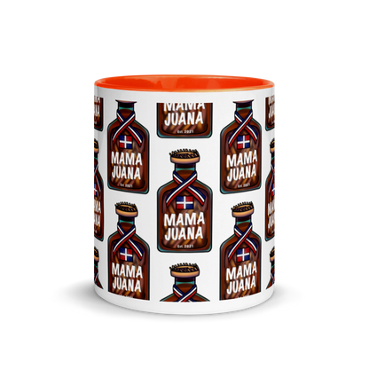 Mama Juana Dominicana Mug with Color Inside  - 2020 - DominicanGirlfriend.com - Frases Dominicanas - República Dominicana Lifestyle Graphic T-Shirts Streetwear & Accessories - New York - Bronx - Washington Heights - Miami - Florida - Boca Chica - USA - Dominican Clothing