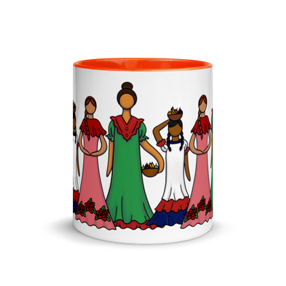 Dominican Faceless Dolls Mug with Color Inside  - 2020 - DominicanGirlfriend.com - Frases Dominicanas - República Dominicana Lifestyle Graphic T-Shirts Streetwear & Accessories - New York - Bronx - Washington Heights - Miami - Florida - Boca Chica - USA - Dominican Clothing