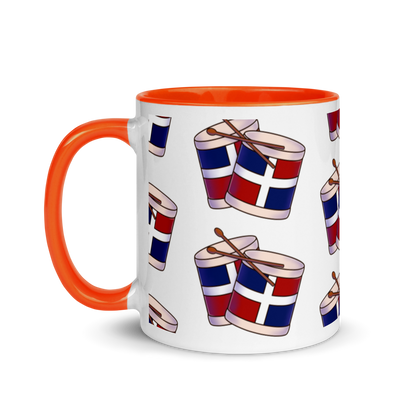 Tambora Dominicana Mug with Color Inside  - 2020 - DominicanGirlfriend.com - Frases Dominicanas - República Dominicana Lifestyle Graphic T-Shirts Streetwear & Accessories - New York - Bronx - Washington Heights - Miami - Florida - Boca Chica - USA - Dominican Clothing