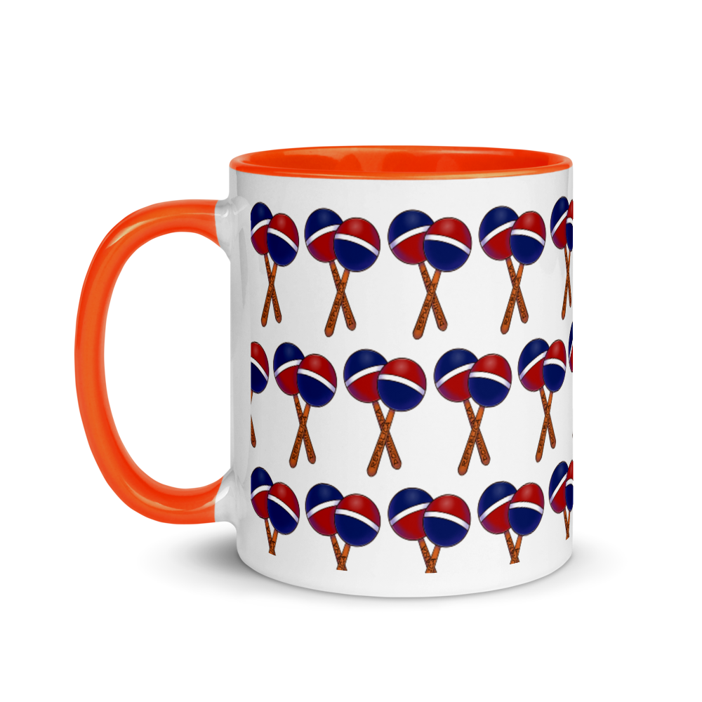 Maracas Dominicana Mug with Color Inside  - 2020 - DominicanGirlfriend.com - Frases Dominicanas - República Dominicana Lifestyle Graphic T-Shirts Streetwear & Accessories - New York - Bronx - Washington Heights - Miami - Florida - Boca Chica - USA - Dominican Clothing