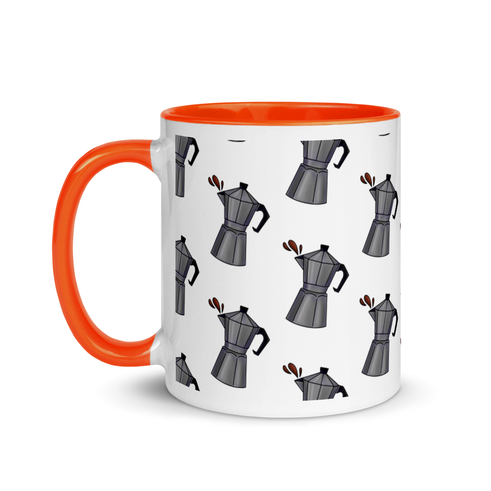 Cafetera Mug with Color Inside  - 2020 - DominicanGirlfriend.com - Frases Dominicanas - República Dominicana Lifestyle Graphic T-Shirts Streetwear & Accessories - New York - Bronx - Washington Heights - Miami - Florida - Boca Chica - USA - Dominican Clothing