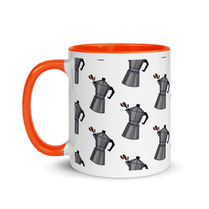Cafetera Mug with Color Inside  - 2020 - DominicanGirlfriend.com - Frases Dominicanas - República Dominicana Lifestyle Graphic T-Shirts Streetwear & Accessories - New York - Bronx - Washington Heights - Miami - Florida - Boca Chica - USA - Dominican Clothing
