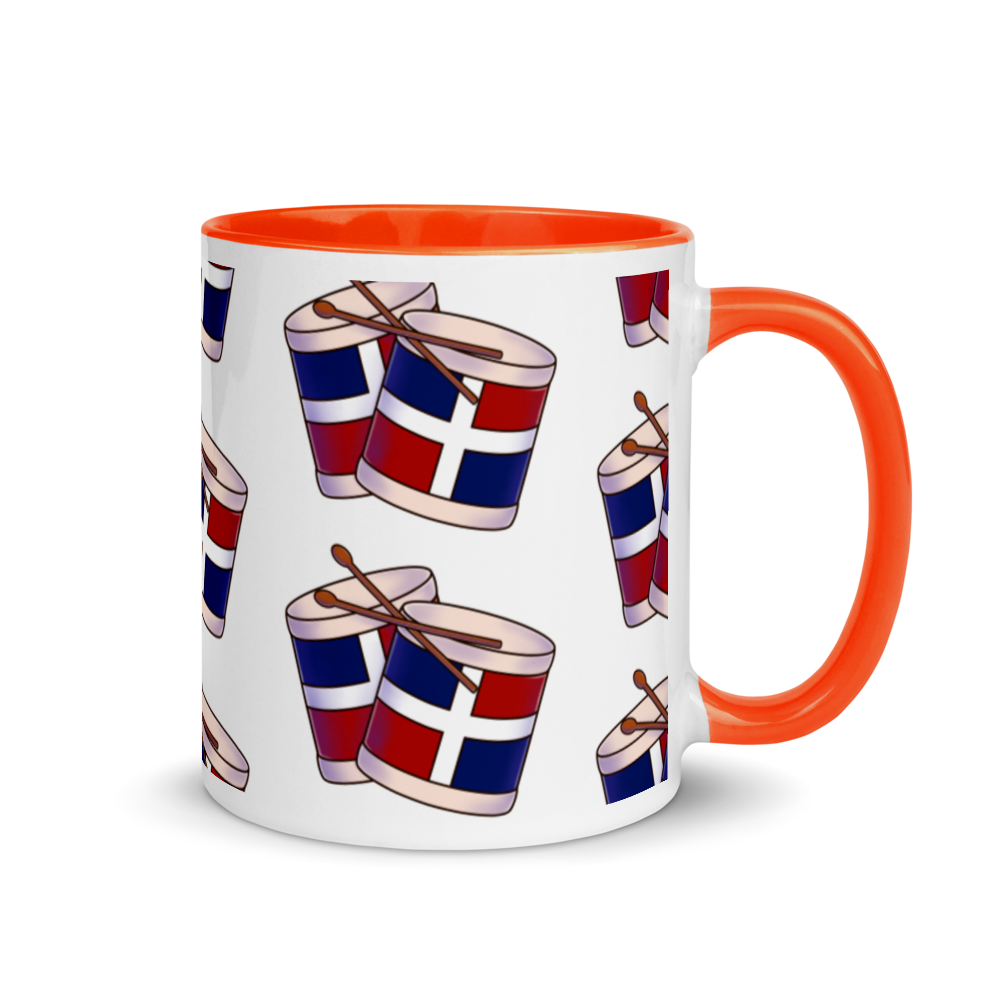 Tambora Dominicana Mug with Color Inside  - 2020 - DominicanGirlfriend.com - Frases Dominicanas - República Dominicana Lifestyle Graphic T-Shirts Streetwear & Accessories - New York - Bronx - Washington Heights - Miami - Florida - Boca Chica - USA - Dominican Clothing