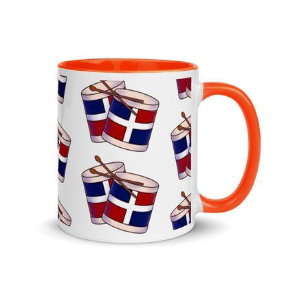 Tambora Dominicana Mug with Color Inside  - 2020 - DominicanGirlfriend.com - Frases Dominicanas - República Dominicana Lifestyle Graphic T-Shirts Streetwear & Accessories - New York - Bronx - Washington Heights - Miami - Florida - Boca Chica - USA - Dominican Clothing
