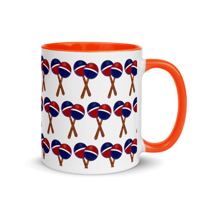 Maracas Dominicana Mug with Color Inside  - 2020 - DominicanGirlfriend.com - Frases Dominicanas - República Dominicana Lifestyle Graphic T-Shirts Streetwear & Accessories - New York - Bronx - Washington Heights - Miami - Florida - Boca Chica - USA - Dominican Clothing