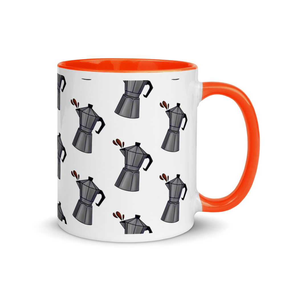 Cafetera Mug with Color Inside  - 2020 - DominicanGirlfriend.com - Frases Dominicanas - República Dominicana Lifestyle Graphic T-Shirts Streetwear & Accessories - New York - Bronx - Washington Heights - Miami - Florida - Boca Chica - USA - Dominican Clothing