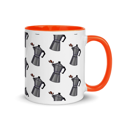 Cafetera Mug with Color Inside  - 2020 - DominicanGirlfriend.com - Frases Dominicanas - República Dominicana Lifestyle Graphic T-Shirts Streetwear & Accessories - New York - Bronx - Washington Heights - Miami - Florida - Boca Chica - USA - Dominican Clothing