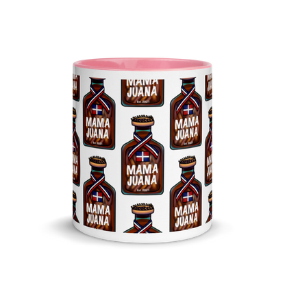 Mama Juana Dominicana Mug with Color Inside  - 2020 - DominicanGirlfriend.com - Frases Dominicanas - República Dominicana Lifestyle Graphic T-Shirts Streetwear & Accessories - New York - Bronx - Washington Heights - Miami - Florida - Boca Chica - USA - Dominican Clothing