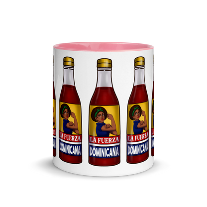 La Fuerza Dominicana Mug with Color Inside  - 2020 - DominicanGirlfriend.com - Frases Dominicanas - República Dominicana Lifestyle Graphic T-Shirts Streetwear & Accessories - New York - Bronx - Washington Heights - Miami - Florida - Boca Chica - USA - Dominican Clothing