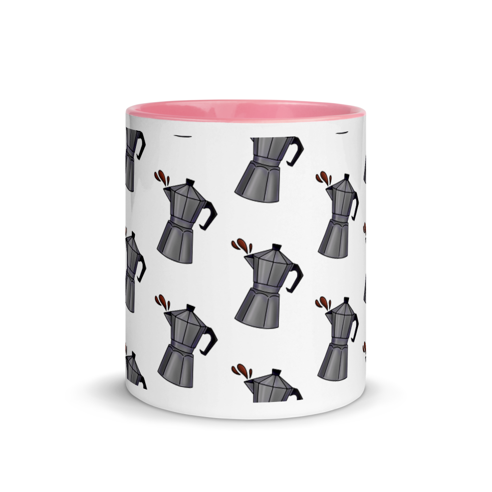 Cafetera Mug with Color Inside  - 2020 - DominicanGirlfriend.com - Frases Dominicanas - República Dominicana Lifestyle Graphic T-Shirts Streetwear & Accessories - New York - Bronx - Washington Heights - Miami - Florida - Boca Chica - USA - Dominican Clothing