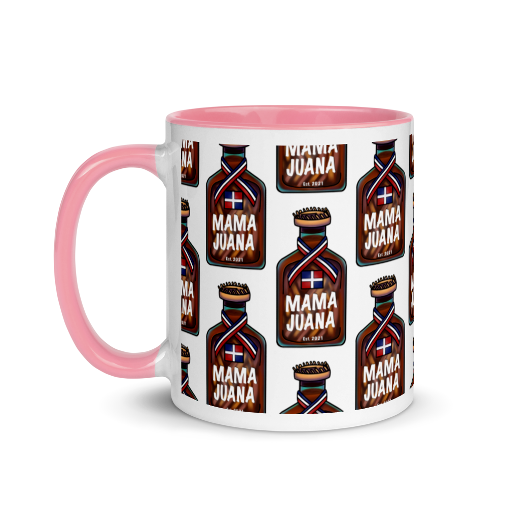 Mama Juana Dominicana Mug with Color Inside  - 2020 - DominicanGirlfriend.com - Frases Dominicanas - República Dominicana Lifestyle Graphic T-Shirts Streetwear & Accessories - New York - Bronx - Washington Heights - Miami - Florida - Boca Chica - USA - Dominican Clothing