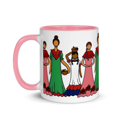 Dominican Faceless Dolls Mug with Color Inside  - 2020 - DominicanGirlfriend.com - Frases Dominicanas - República Dominicana Lifestyle Graphic T-Shirts Streetwear & Accessories - New York - Bronx - Washington Heights - Miami - Florida - Boca Chica - USA - Dominican Clothing